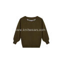 Women's Knitted Crystal Beads Crew-Neck Pullover